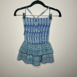 Blue and White Bell Skirt